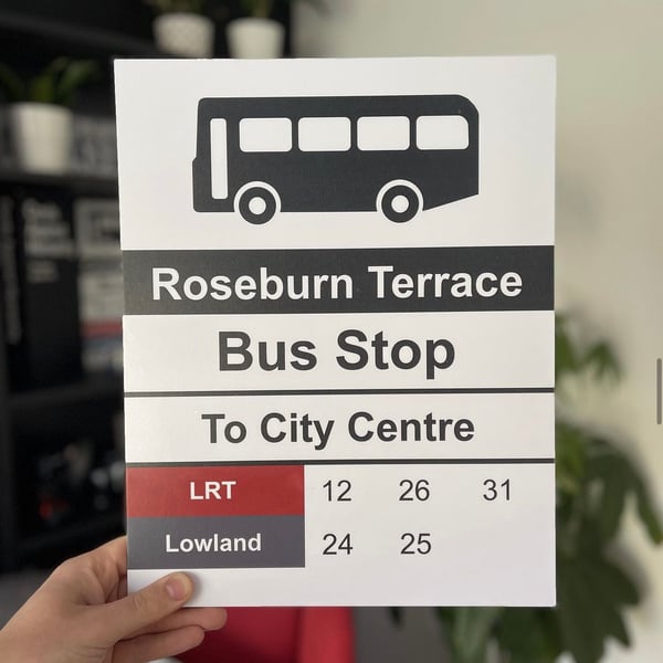 Custom Replica Bus Stop Sign – Fully Personalised