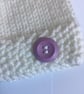 Baby hat cream hand knit 3-12 months  - Image 2