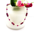 Pink Imperial Jasper Necklace.