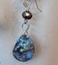 Abalone Shell & Chinese Crystal drop Earrings - Image 3