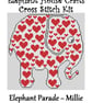 Elephant Parade Cross Stitch Kit Millie Size Approx 7" x 7"  14 Count Aida