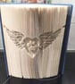 Paw Print Heart Angel Wings CUT & FOLD Book Folding Pattern -EMAILED PDF PATTERN - Image 3