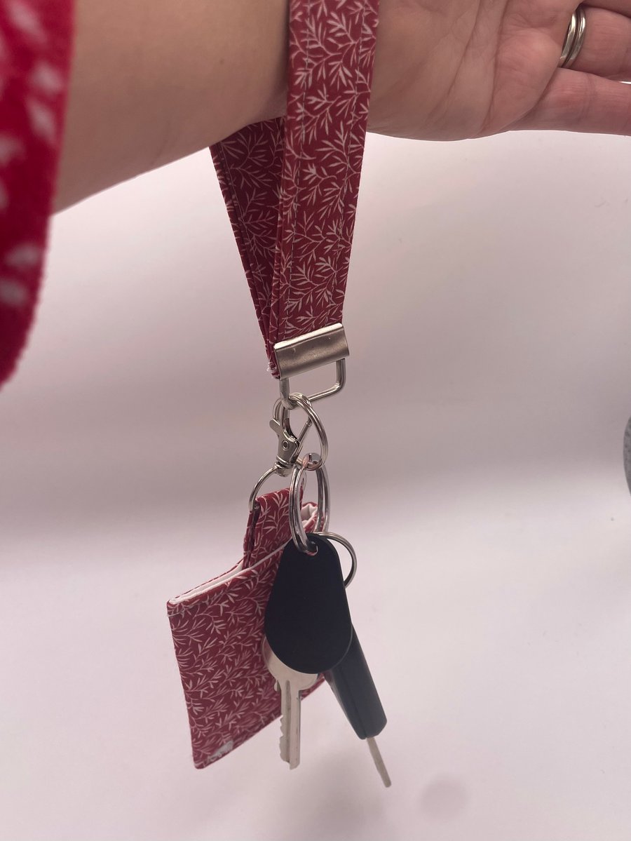 WRISTLET KEYCHAINS - AUTUMN SPICE (Silver tone fastening)