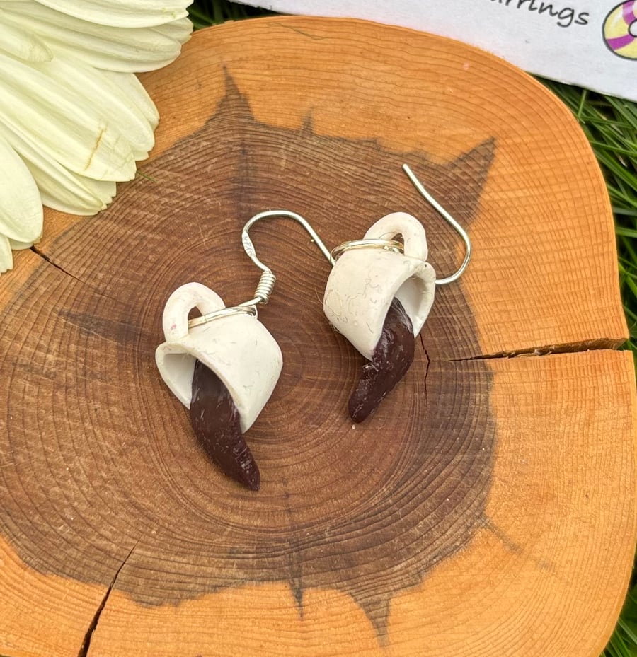 Cute Spilt Coffee Earrings
