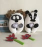 Handmade Soft Toy Deer Wish Guardian with silver Dandelion, nursery, gift - Image 4