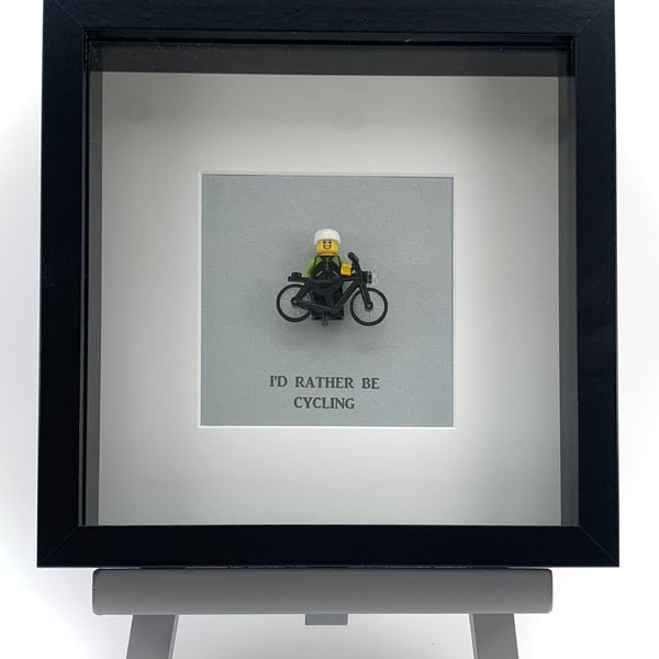 I'd Rather be Cycling custom mini Figure frame.