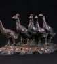 Foundry Bronze Gaggle of Geese Animal Statue Small Bronze Metal Sculpture