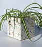 Handmade Terrazzo Square Plant Pot – Rainbow Jesmonite Planter, Zero Waste Decor