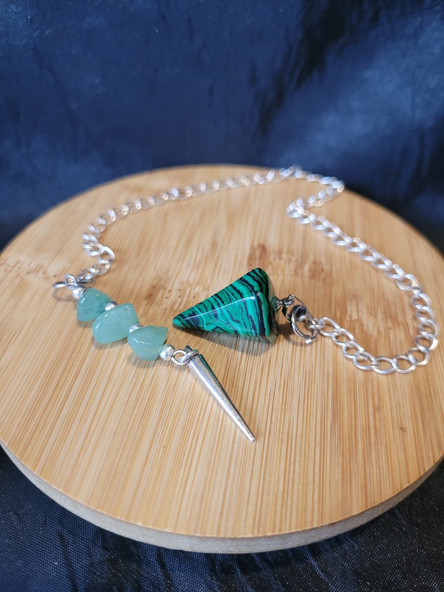 Spritual Pendulum - Malachite and Green Aventurine