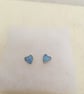 Dainty Heart Faux Opal Ear Studs - Image 3