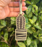 'Prickly Cactus' Wooden Hanging Decoration - Image 1