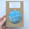 Unique Hand Painted Wooden Decorations. SKY BLUE