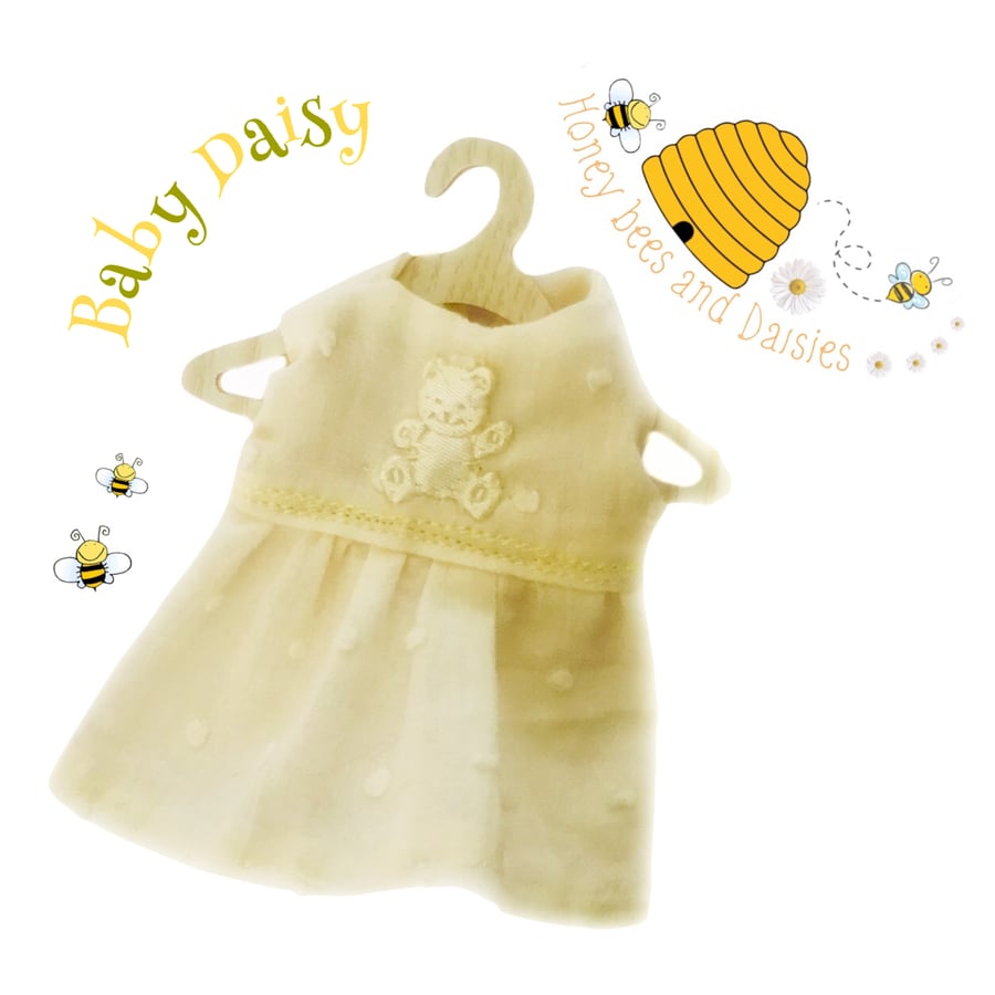 Baby Daisy Cream Muslin Dress