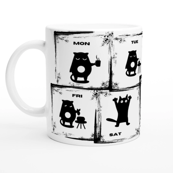 Cat Print Ceramic Mug - Inspired by Mimobell's Muse