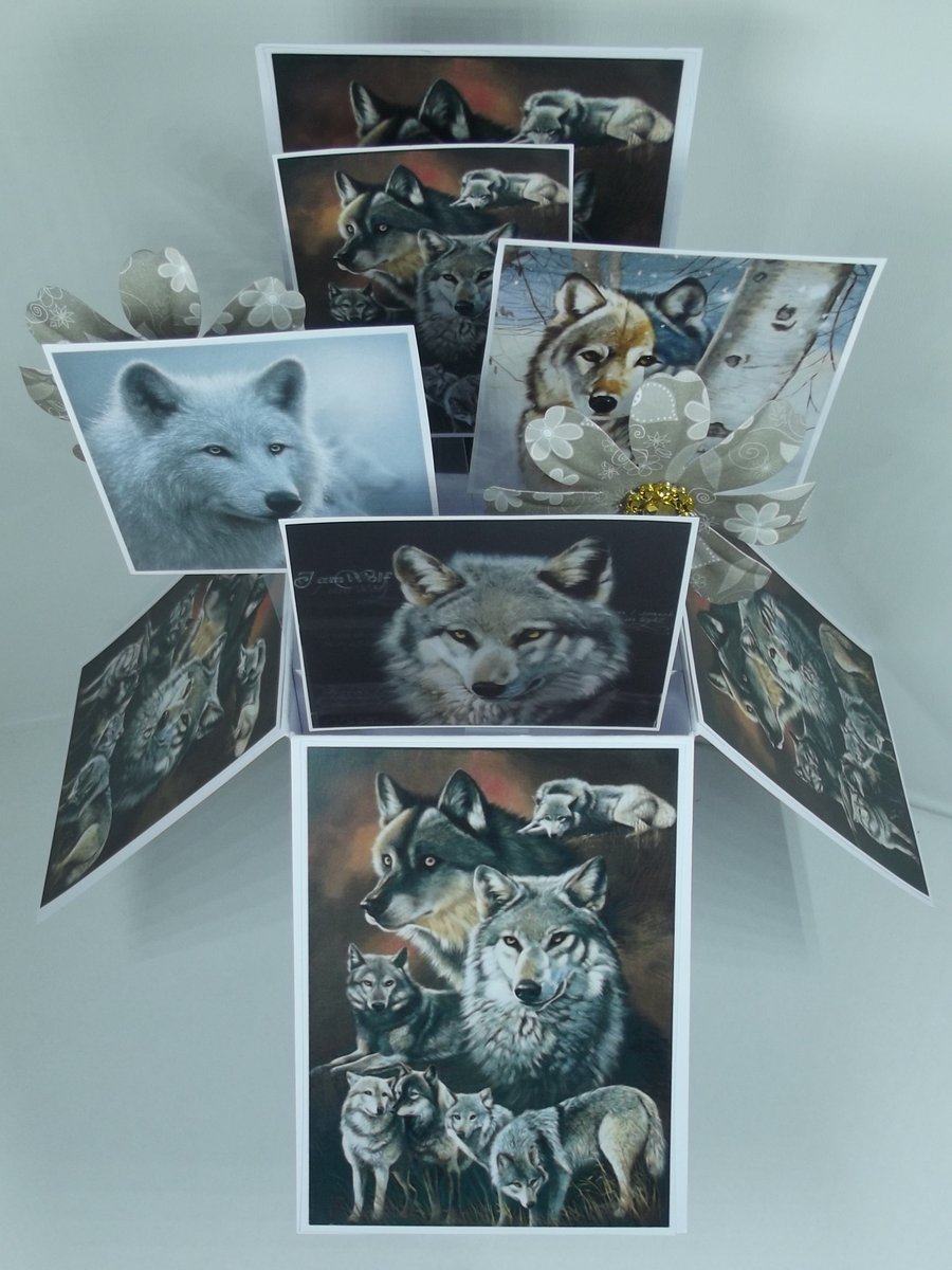 Birthday Card with Wolves