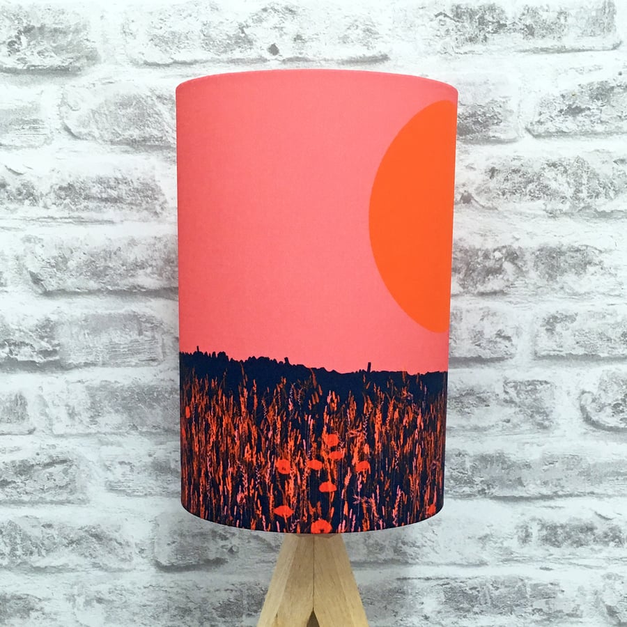 'Poppy Fields' handmade lampshade