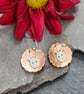 Sheep earrings in copper and sterling silver