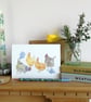 Hens and forget me nots Easter card  - Image 2