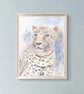 Caucasian Leopard Art Print, Mountain Animal Poster, Wild Cat Wildlife Artwork - Image 3