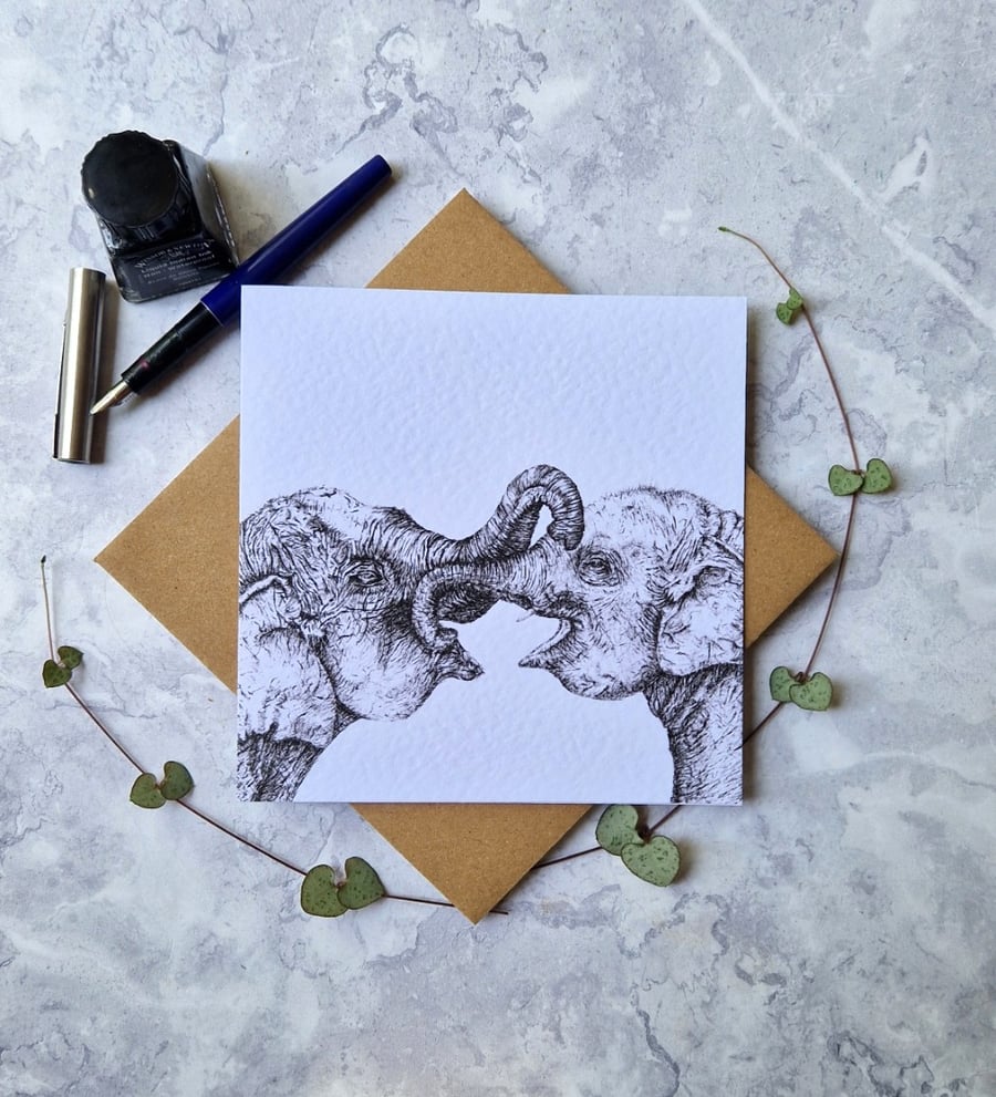 Elephant Greetings Card
