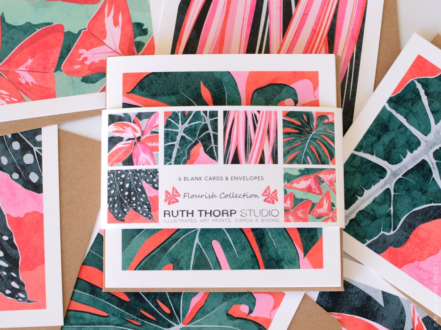 Flourish Pack of 6 Greeting Cards