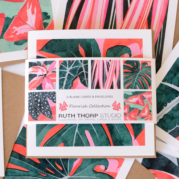 Flourish Pack of 6 Greeting Cards