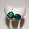 Dichroic Glass Drop Earrings