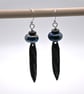 lampwork glass and pewter spiral earrings - Image 3