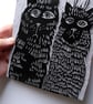 Discombobulated - cat lino print - Image 2
