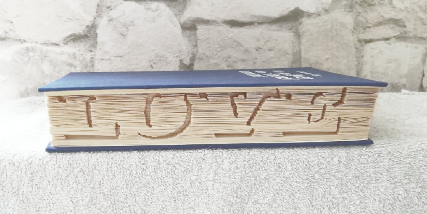 Love Sideways 2 CUT & FOLD Book folding Pattern - EMAILED PDF PATTERN