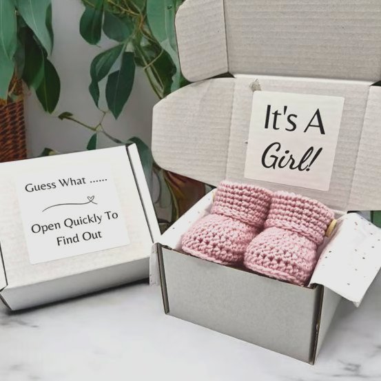 Baby Girl Gender Reveal Gift Box – Girl Baby Keepsake Gift