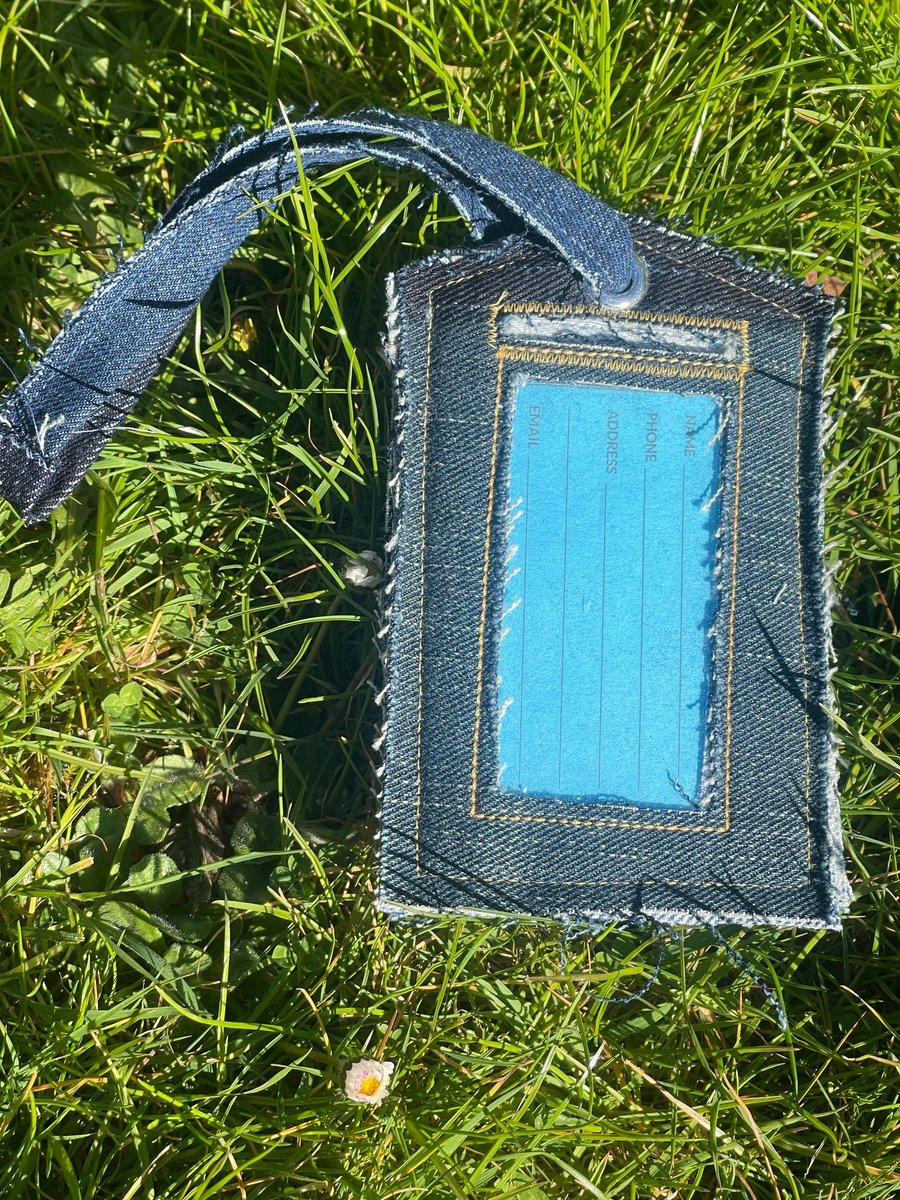 Denim Luggage Tag