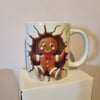 3D ceramic gingerbread man mug