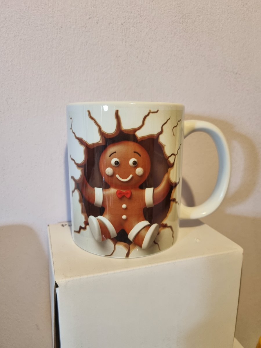 3D ceramic gingerbread man mug
