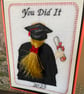 Handmade 3D greetings card Graduation female - Image 2
