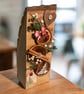 Handcrafted Welsh Red Oak Festive Wooden Plaque - Rustic Christmas Decor