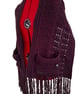  Crochet Pocket Shawl, Cosy Textured Wrap, Fringed Scarf With Pockets - Image 1
