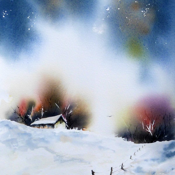 The Early Bird, Original Watercolour Painting.