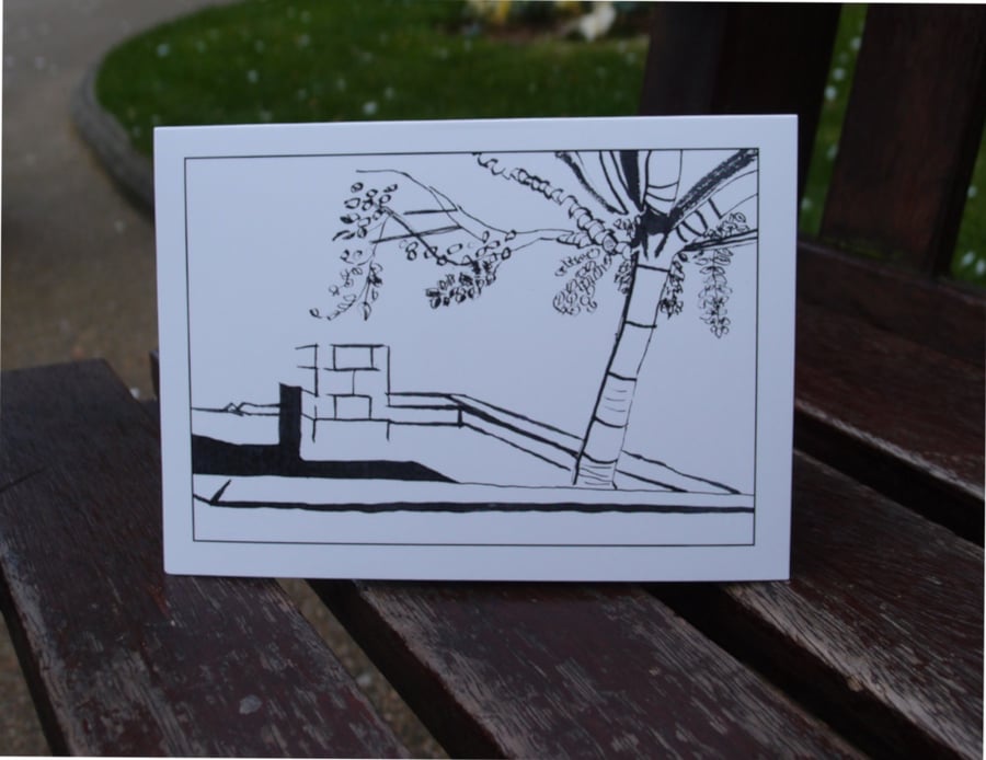 Garden outside Hackney Town Hall greetings card