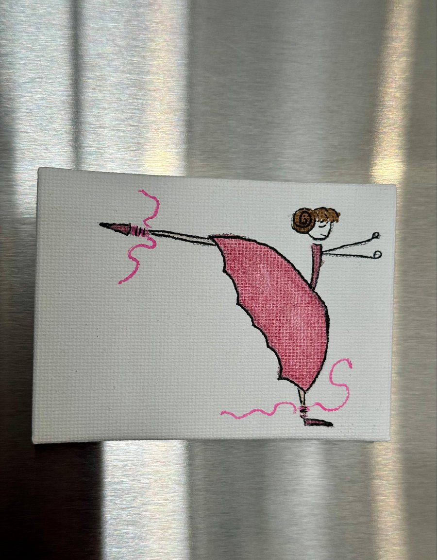 Ballet Dancer in Pink Fridge Magnet