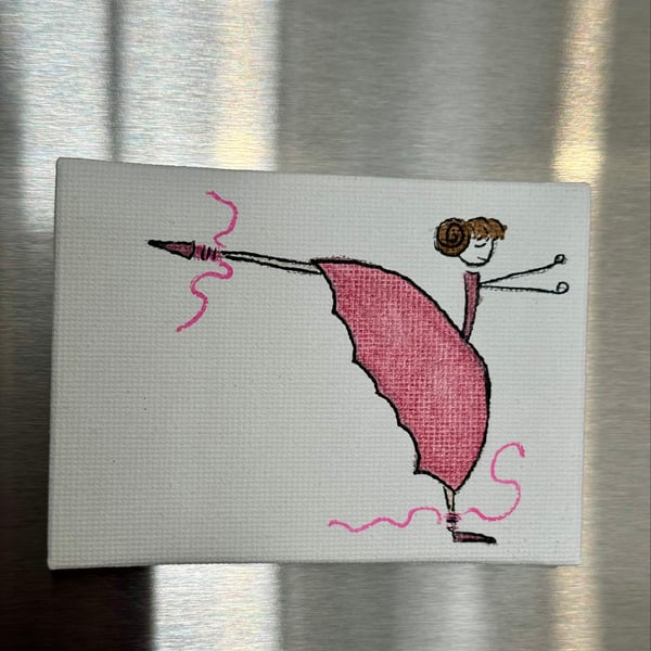 Ballet Dancer in Pink Fridge Magnet