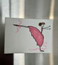 Ballet Dancer in Pink Fridge Magnet