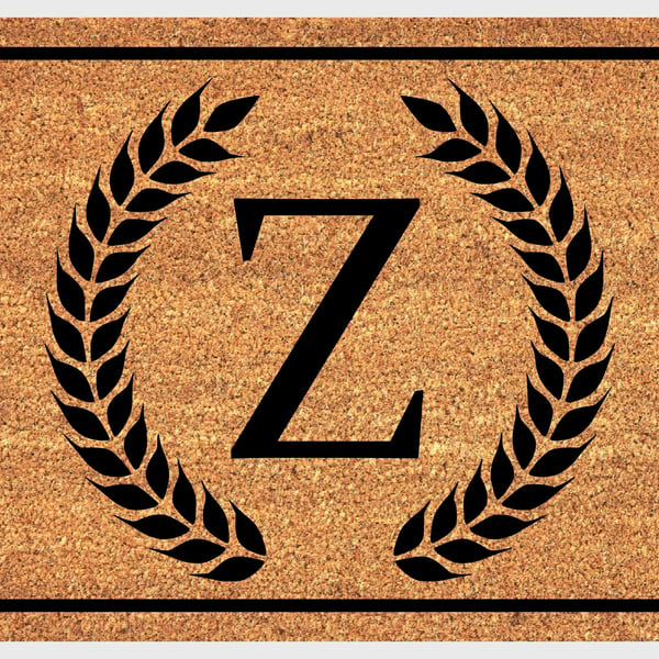 Z Letter Door Mat - Monogram Letter Z Welcome Mat - 3 Sizes