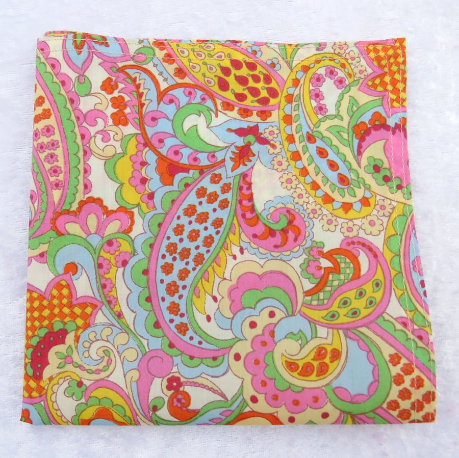 Liberty print handkerchief,  Mr Paisley, Liberty Tana Lawn