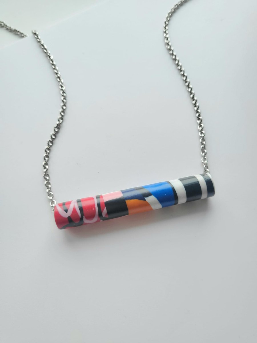 Handmade Polymer Clay Necklace - Playful Whimsy Necklace
