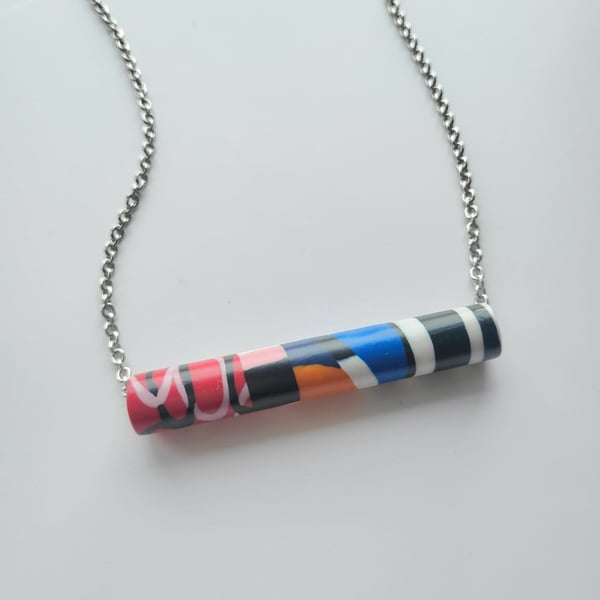 Handmade Polymer Clay Necklace - Playful Whimsy Necklace