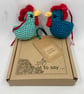 Crochet Hens- Alternative to a Greetings Card  - Image 1