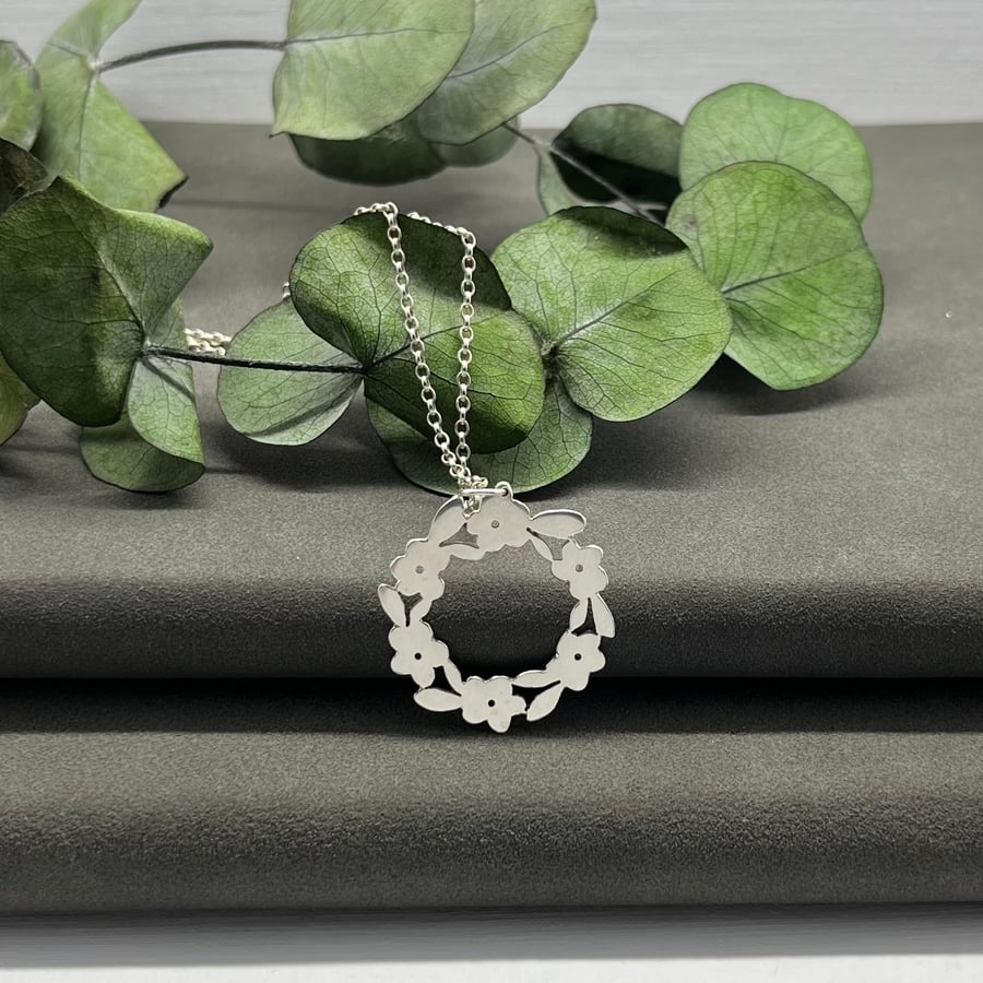 Handmade Sterling Silver Flower Ring Pendant