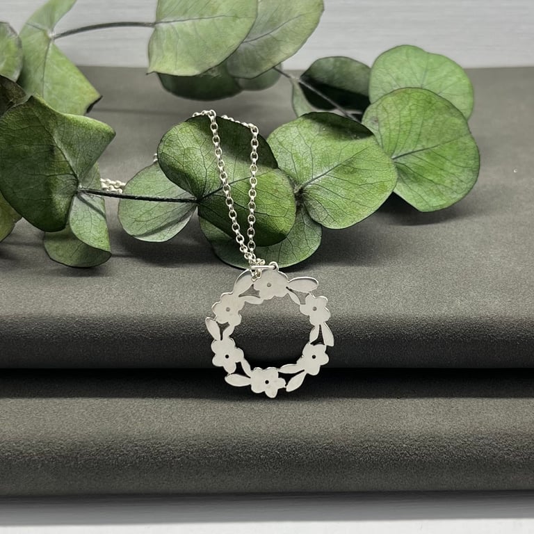 Handmade Sterling Silver Flower Ring Pendant