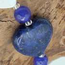 Calia 04 . Lapis Lazuli, Shell, Synthetic Sapphire Stone Bracelet